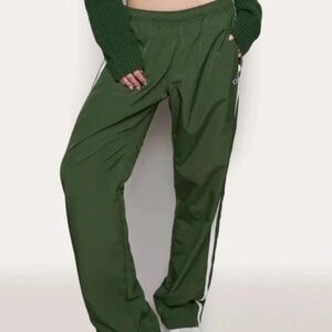 Guizio x Champion Green Track Pants with Side Stripe